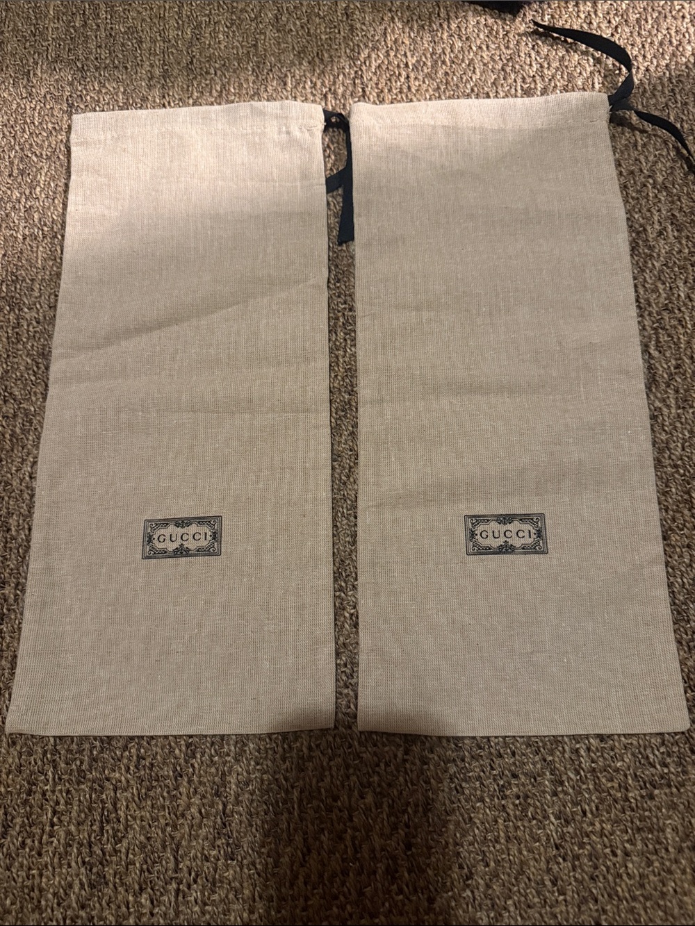 2Gucci dust bags